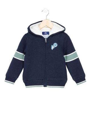 Chaqueta con capucha - Azul