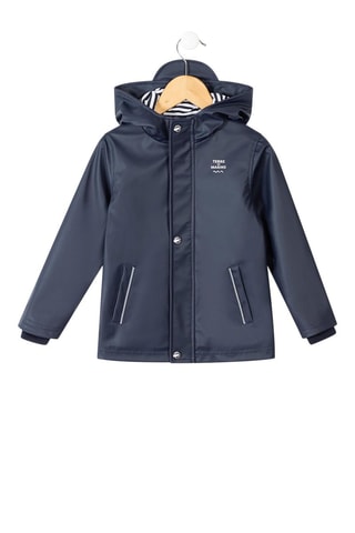 Impermeable con capucha - Azul