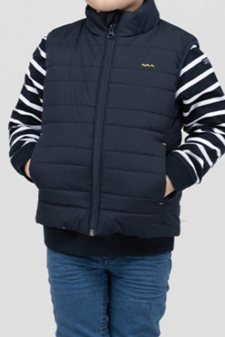 Chaleco Aginie - Blanco y azul