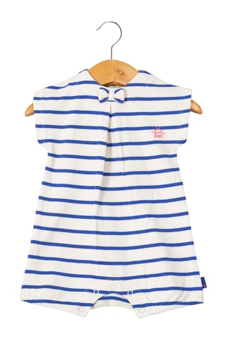 Playsuit - Wit - Wit en blauw