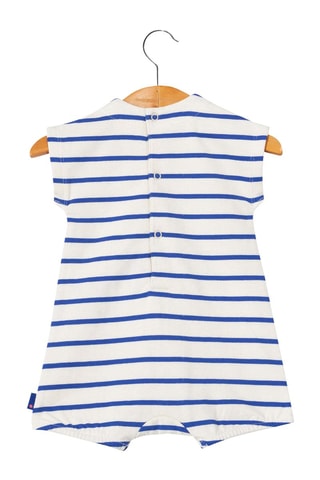 Playsuit - Wit - Wit en blauw
