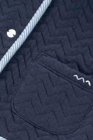 Jasje met Capuchon Coulini - Blauw - Terre de Marins - Wit en blauw