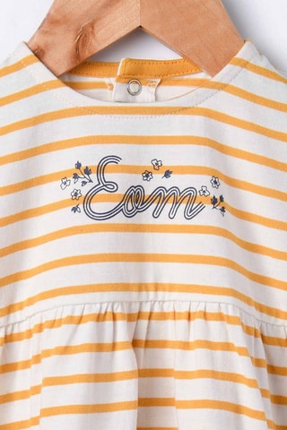 Vestido Eroubla - Blanco y amarillo