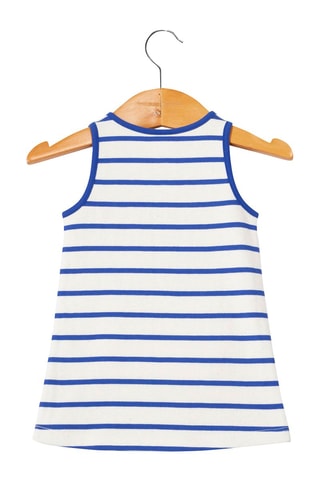 Vestido - Blanco y azul