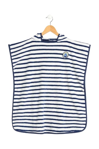 Capa con capucha YCAP - Blanco y azul