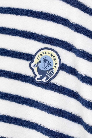 Capa con capucha YCAP - Blanco y azul