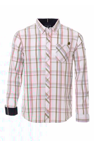 Camisa - Blanco, beige y amarillo