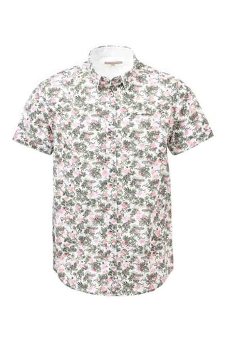 Camisa regular fit Quauet - Blanco y verde