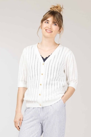 Cárdigan - Rojo, amarillo y blanco