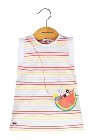 Vestido Lassia - Azul, amarillo y naranja