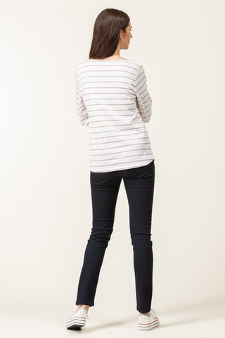 Camiseta - Beige y blanco