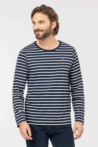 Camiseta - Blanco y azul