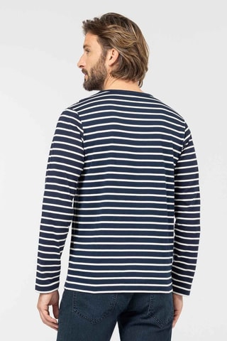 Camiseta - Blanco y azul