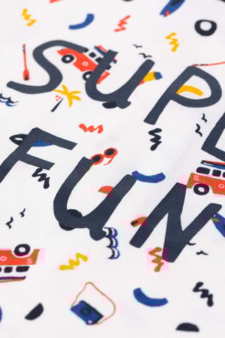 Camiseta y short Lioril - Blanco y amarillo