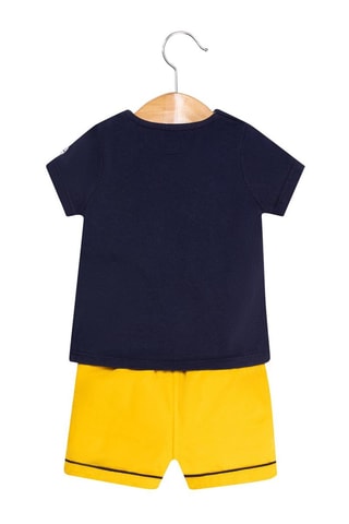 Camiseta y short Rapla - Azul y amarillo