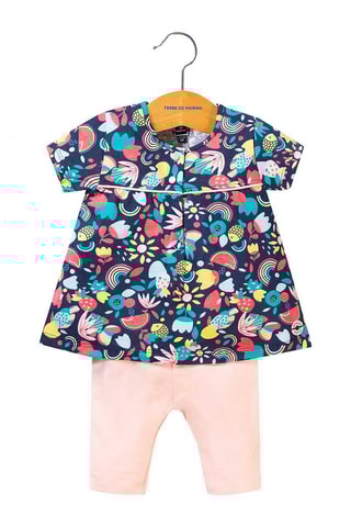 Túnica y leggings Liliri - Azul, amarillo y rosa