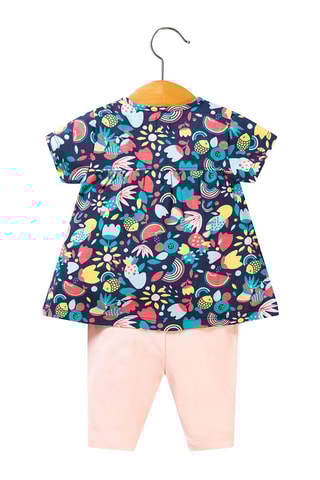 Túnica y leggings Liliri - Azul, amarillo y rosa