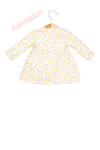 Vestido y cinta para el pelo - Blanco y rosa