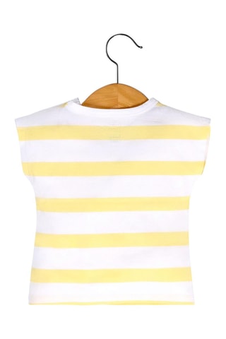 T-shirt Luzine - Wit - Terre de Marins - Wit en geel