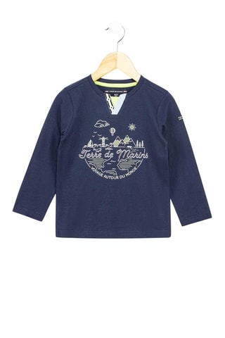 Camiseta Baliko - Blanco y azul