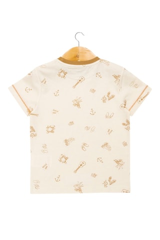 Camiseta Asop - Blanco y naranja