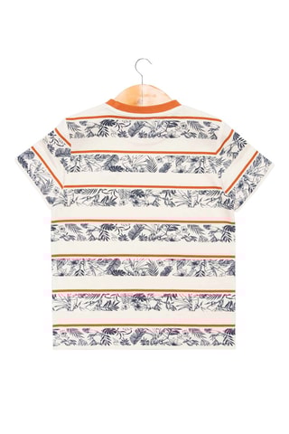 Camiseta Abob - Blanco y naranja