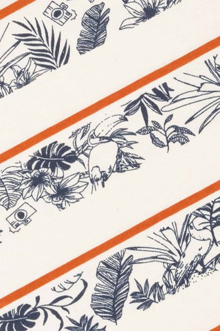 Camiseta Abob - Blanco y naranja