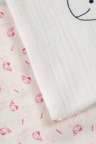 2 babydoeken - Wit en Roze - Terre de Marins