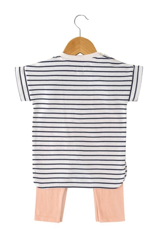 Vestido y leggings - Rojo, amarillo y blanco