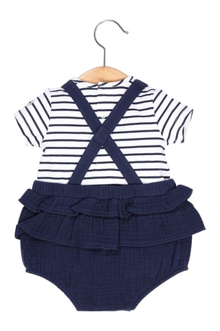 Camiseta y peto Cimonie - Blanco y azul