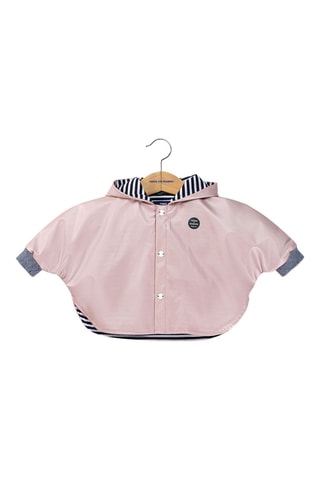 Cape met Capuchon Pecouli - Roze - Terre de Marins - Roze en grijs