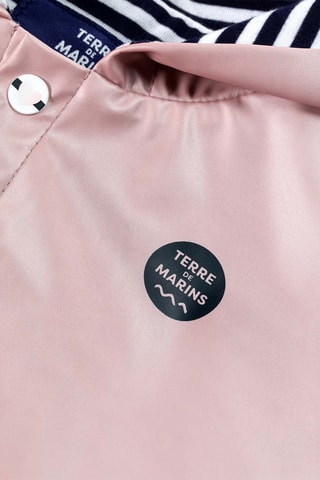 Cape met Capuchon Pecouli - Roze - Terre de Marins - Roze en grijs