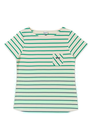 Camiseta Seily - Blanco y verde