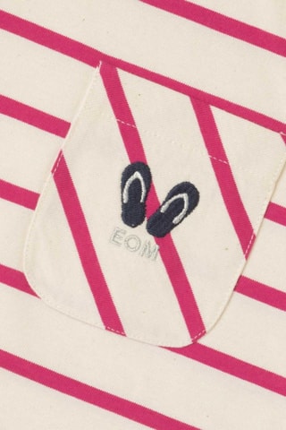 Camiseta Seily - Blanco y rosa