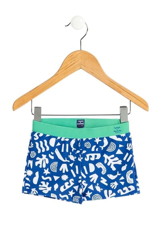 Braga de bikini - Blanco, azul y verde