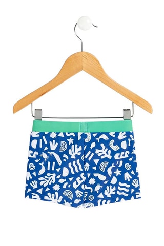 Braga de bikini - Blanco, azul y verde