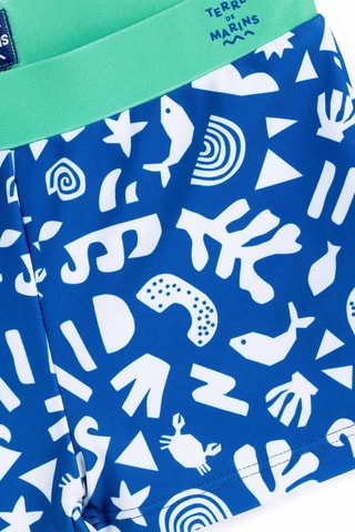 Braga de bikini - Blanco, azul y verde