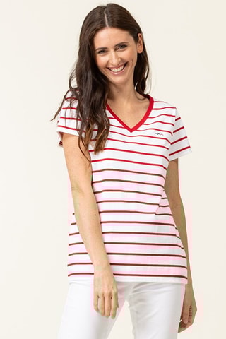 Camiseta - Blanco y rojo