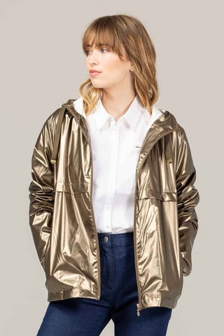 Cortavientos con capucha - Marrón