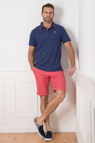 Polo - Blanco y azul