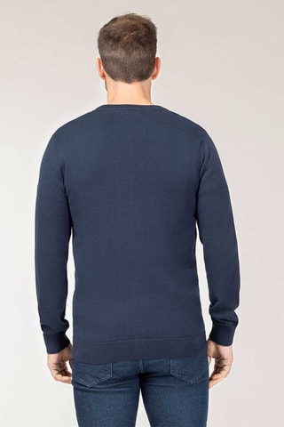 Cárdigan - Blanco y azul