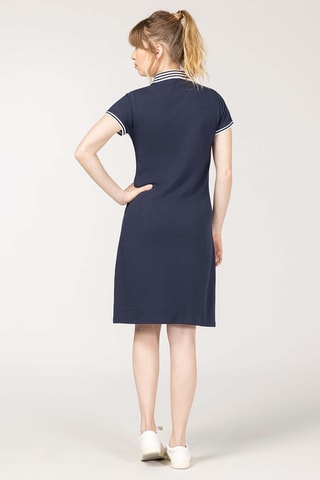 Vestido polo - Blanco y azul