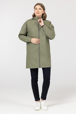Impermeable con capucha - Verde
