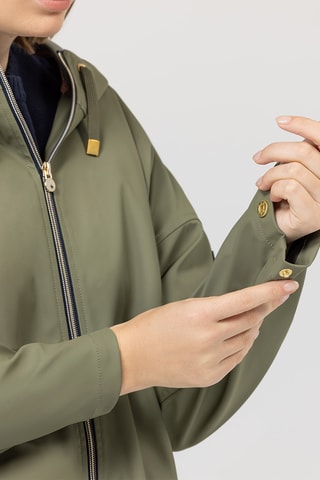 Impermeable con capucha - Verde