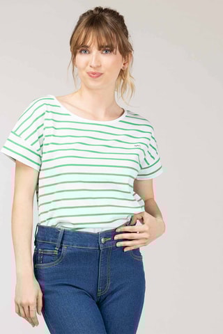 Camiseta - Blanco y verde