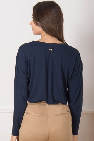 Camiseta - Blanco y azul