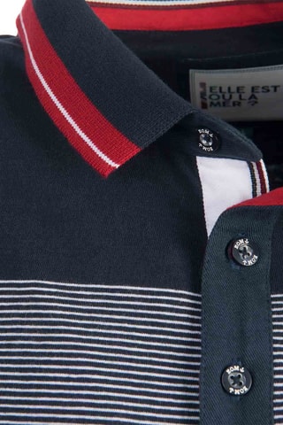 Polo - Blanco y azul