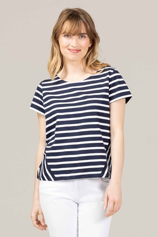 Camiseta - Blanco y azul