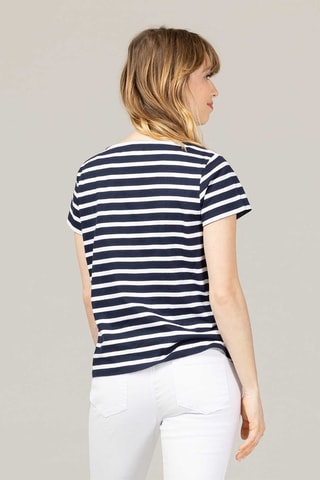 Camiseta - Blanco y azul