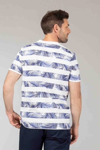 Camiseta - Azul y gris